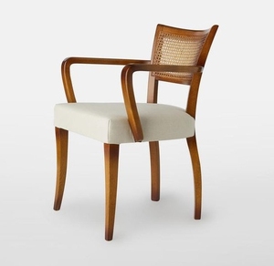 Arm Chair for Dining Room Restaurant Leather Seat White - Classic Wood Furniture - Pre Order 1 X 20ft Container Mix Items - Product Image 3