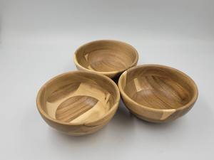 Haute qualité nouveau D13H6 cm bol en bois d'acacia artisanat écologique du Vietnam pour le camping OEM/ODM disponible Huhipro minimaliste - Product Image 4
