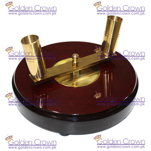 ขาตั้งเสาธงในร่มแบบ2รูพร้อมฐานไม้ธรรมชาติใช้ในพิธีทำธงแฮมสำหรับการเกษตร - Product Image 3