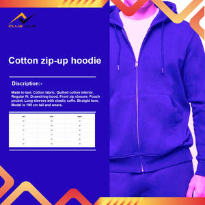 Sweats à capuche zippés pour hommes, service OEM, vente en gros, design personnalisé, léger, couleur unie, 100% coton polaire, poche - Product Image 2