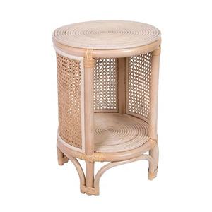 Table basse ronde en rotin naturel faite à la main de haute qualité avec dessus de table en verre OEM taille personnalisée basse quantité minimale de commande acceptable Made in Vietnam - Product Image 5