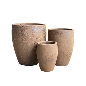 Pot de fleurs rond en plastique pour sol, design minimaliste, écologique et durable pour la décoration de jardin intérieur/extérieur - Product Image 1