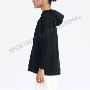 Sudadera con Capucha Profesional Personalizada, 100% Algodón, Felpa, Bordado Sólido, Transpirable, Antiencogimiento, Ecológica, Informal para Mujer - Product Image 6