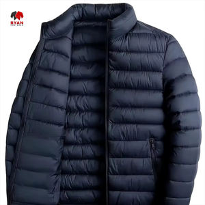 Fabricant de vêtements OEM sur mesure, vestes matelassées en duvet imperméables pour hommes, taille plus, avec logo personnalisé - Product Image 1