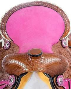 Top Trending cuero genuino occidental barril caballo sillín portátil inglés carreras producto de la India - Product Image 4