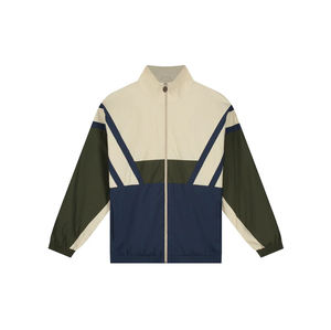 Ropa de hombre personalizada con cremallera 100% chaqueta cortavientos de poliéster de nailon para hombre diseño personalizado tu propia chaqueta ligera de retazos - Product Image 5