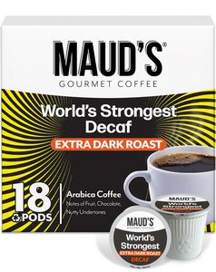 Cápsulas de Café Descafeinado Maud's World's Strongest, 18 Unidades, Café Tostado Oscuro Descafeinado en Cápsulas Individuales – Café 100% Arábica - Product Image 4