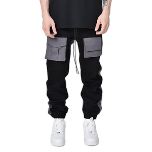 Pantalones de chándal Cargo de alta calidad para hombre, pantalones de chándal de lona ligeros personalizables, atuendo de gimnasio con múltiples bolsillos informal - Product Image 3