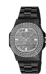 Reloj Deportivo de Lujo ETA con Diamantes, Esfera de Cristal, Correa de Acero Inoxidable, Ajuste Cómodo, Unisex, de Fabricante Indio - Product Image 3