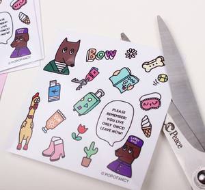 สติกเกอร์แปะไดอารี่ลายการ์ตูนน่ารักตัวละครเกาหลีตกแต่งสมุดบันทึกของคุณด้วยการตกแต่งที่มีสไตล์ - Product Image 2