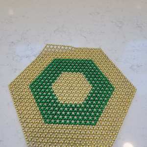 Mantel Individual ecológico hecho a mano con cuentas de poliéster/algodón para mesa de comedor patrón Floral centro de mesa de boda de punto personalizable - Product Image 4