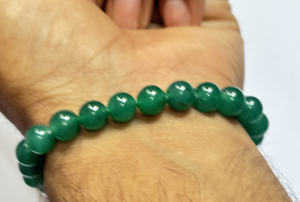 Bracelet en métal laiton Natura fait main 8mm Aventurine verte percée ensemble avec lunette pour bijoux de mode avec cadeau d'anniversaire - Product Image 5