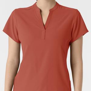Uniformes de Enfermería de gran tamaño para mujer, cuello mandarín elástico 71% poliéster 21% rayón 7% Spandex, con logotipo personalizado - Product Image 4
