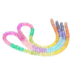 Perles rondes lisses en quartz arc-en-ciel naturel, 5-8 mm, multicolores, longueur de brin de 7,5/15 pouces pour la fabrication de bijoux - Product Image 6