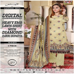 ชุด3ชิ้นเสื้อพิมพ์ลายศิลปะ3ชิ้นเสื้อจัสมินใส่เล่นกีฬาเสื้อพิมพ์ลายสำหรับใส่ในสนามหญ้าชุดเสื้อผ้าฝ้ายอินเดีย - Product Image 2