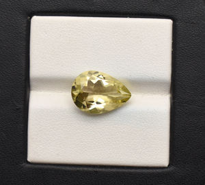 Pierre précieuse en quartz citron naturel de 14 x 10 mm, quartz citron jaune, taille poire, fabrication de bijoux, pierre précieuse en vrac de 4,60 carats pour bijoux - Product Image 4