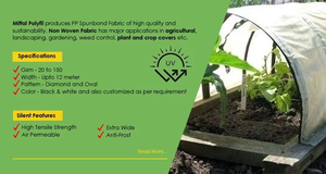 High Tensile Agriculture Non Woven Fabric GSM 20-150 Extra Wide Weed Control and Plant Protection Material - Product Image 6