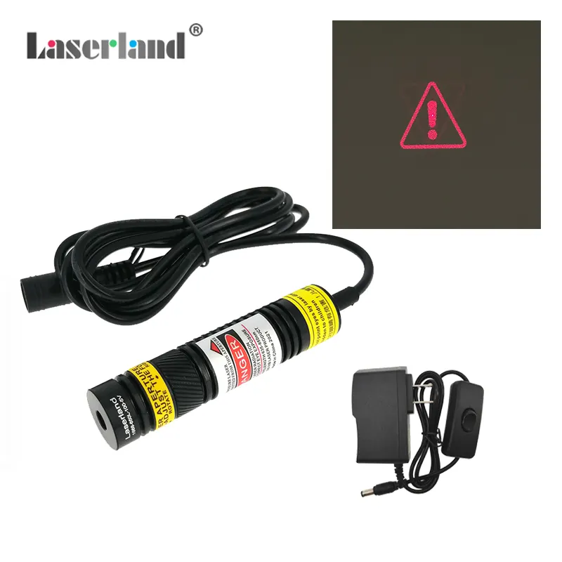 Doe 650nm Dấu hiệu cảnh báo an ninh chiếu laser mô-đun Đỏ Grating mô-đun nhiễu xạ