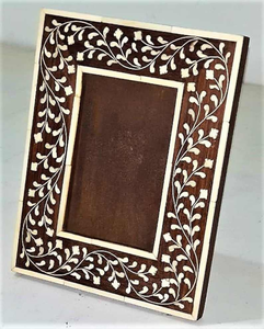 Cadre photo en os et en nacre en gros pour cadeaux, cadre photo en os élégant et luxueux - Product Image 1