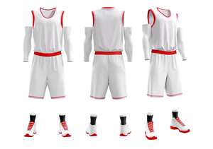 ชุดบาสเก็ตบอลแบบไม่มีแขน ผลิตตามสั่ง พิมพ์ลายได้ตามต้องการ สวมใส่สบาย ระบายอากาศได้ดี ผลิตจากโพลีเอสเตอร์ 100% ออกแบบฟรี พร้อมโลโก้ทีม - Product Image 3