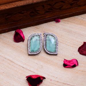 Recién llegado, pendientes de piedras preciosas de tuerca azul 2024, joyería 100%, pendientes hechos a mano para mujeres y niñas para pendientes de fiesta de boda - Product Image 2
