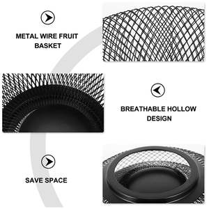 metal fruit <b>basket</b> for home kitchen decor stylish open design bowl for fruits vegetables and <b>bread</b> display - Product Image 3
