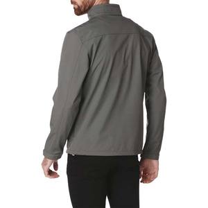 Veste coupe-vent en polaire douce pour hommes, brodée, col montant, coupe-vent, imperméable, manteau softshell, fermeture éclair décontractée. - Product Image 5