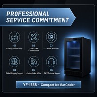Mini-réfrigérateur compact pour boissons, refroidisseur de bar à glace, porte vitrée, porte simple, mini-frigo silencieux