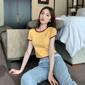 เสื้อยืดแขนสั้นสำหรับผู้หญิงเสื้อยืดคอกลมสีพื้นสำหรับฤดูร้อนเสื้อยืดแบรนด์สำหรับผู้ชาย - Product Image 6