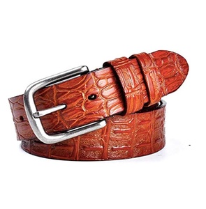 Luxueux 100% véritable peau de vache ceinture en cuir à la mode longueur réglable avec broche pour boucle et conception de boucle en métal - Product Image 1