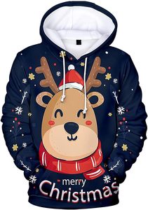 2025 Unisex Feliz Navidad sudaderas con capucha gráfico impreso sublimado sudaderas Navidad sudaderas con capucha para hombres - Product Image 5