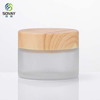 Pot cosmétique avec couvercle 5g10g15g20g30g50g100g, pot en verre pour crème pour la peau givré avec couvercle argenté ou doré