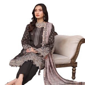 Dr Haris Designer Suits on Lawn Fabric Daily Wears Shalwar Kameez for Pakistan & India Volume Pehnawni Collection - Product Image 1