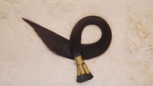 Extensiones de cabello preadheridas de Color marrón natural, punta plana, Remy virgen ruso, extensión de cabello liso a granel de alta calidad, pelos crudos - Product Image 2