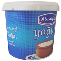 Seau en plastique recyclable de qualité alimentaire de 4 gallons avec couvercle et poignée, couleur et logo personnalisés, durable