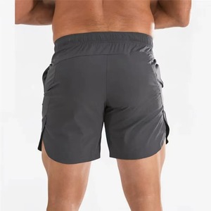 Nouveau short de sport pour hommes à séchage rapide décontracté taille moyenne imprimé survêtement Fitness musculation pantalon rouge Gym Shorts - Product Image 3
