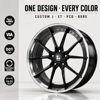 Jantes forgées noires à huit branches avec lèvre argentée, 2 pièces, 18 19 20 21 pouces, 5x112 5x114.3 5x120 BMW 320i