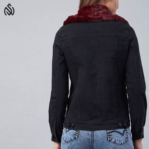 Chaqueta vaquera de manga larga para mujer, moda de invierno, nueva llegada, chaqueta transpirable con forro de lana rellena de algodón - Product Image 4