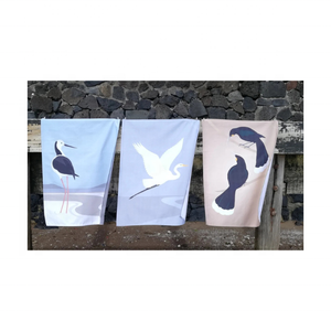 Sustainable 100% Cotton Sea Bird <b>Embroidered</b> Golf 16x26 110 GSM Quick Dry Soft Recyclable Best Selling Machine Wash Tea <b>Towels</b> - Product Image 1