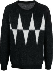 Custom <b>Men's</b> <b>Mohair</b> Alpaca Wool Knitted Pullover Inlay Jacquard Design Argyle Pattern Anti-Shrink Warm <b>Sweater</b> for Winter Season - Product Image 4