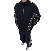 Ensemble survêtement coupe-vent en coton brodé et imprimé sur mesure pour homme – Hiver léger, respirant, doublure en maille, coupe-vent rapide