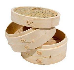 Caja de Dim Sum de ratán antigua auténtica para servir dim sum tradicional de una manera elegante inspirada en Vintage - Product Image 1
