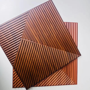 Chất lượng cao 50x50cm 3D Tường Bảng điều chỉnh dễ dàng cài đặt không thấm nước hiện đại hình học nhựa tường trang trí <span class=keywords><strong>WPC</strong></span> chất liệu cho nhà - Product Image 1