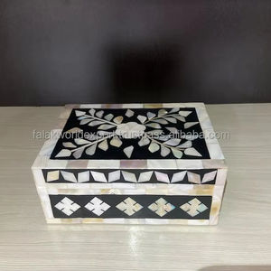 Boîte à bijoux élégante tendance en nacre faite à la main organisateur de stockage MOP boîtes à bijoux de luxe - Product Image 5