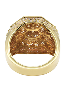 Anillo de Oro de Lujo para Hombre Estilo Hip Hop, 10K, 14K, 18K, Moderno, con Diamantes Cultivados en Laboratorio VVS, Forma Redonda y Baguette - Product Image 2