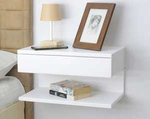 KALATRI-Mesita de noche flotante montada en la pared hecha a mano de madera moderna, almacenamiento de muebles de dormitorio, diseño ecológico para el hogar y la Oficina - Product Image 2