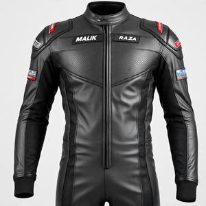 Traje de cuero genuino 100%, marca personalizada/parche, compatibilidad con airbag, exportador de equipo de carreras de seguridad profesional - Product Image 1