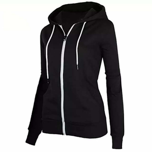Service OEM, sweat à capuche zippé pour femme personnalisable - Séchage rapide et respirant, style décontracté d'hiver, plusieurs couleurs disponibles - Product Image 2