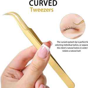 Pinzas de extensión de pestañas de grado profesional para mejores resultados Pinzas de pestañas no corrosivas para un fácil mantenimiento - Product Image 4