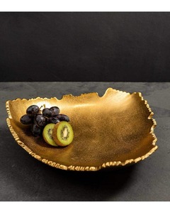 Bandeja DE SERVICIO DE ALUMINIO minimalista con forma personalizada, Fundición de Oro para bodas, hogar y hotel para fines decorativos-WB INC INDIA - Product Image 2